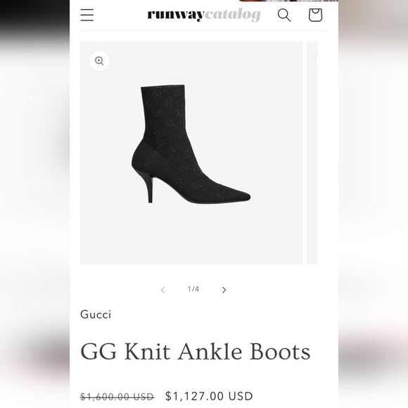 Gucci Black Heeled Boots with  Accents - Picture 2 of 15